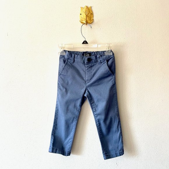 🔥 The Children's Place | Light Blue Elastic-Waist Toddler Chinos/Jeans Sz 2T - Picture 1 of 6